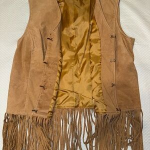 Vintage Newport News Tan Leather Vest